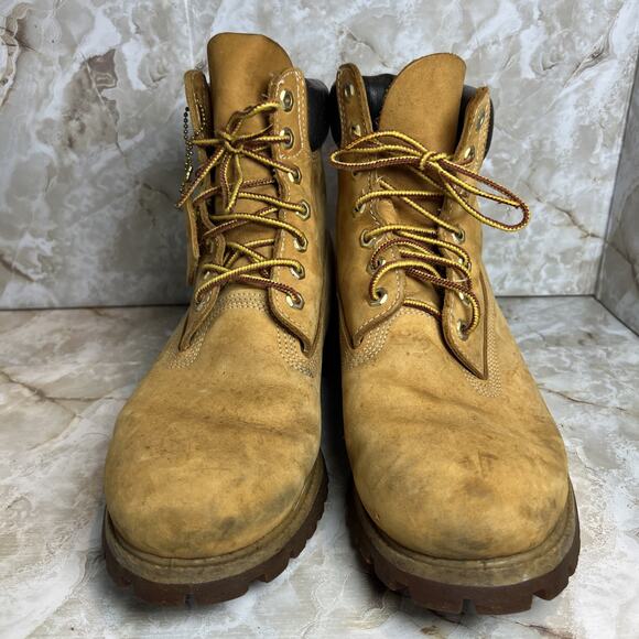 Timberland Boots MENS 10.5M 6-inch Nubuck Tan Leather Work Boots 10061 main image 8